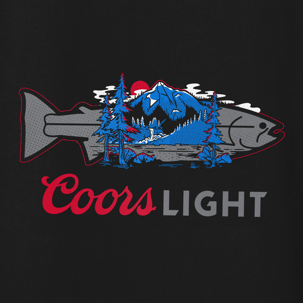 STLHD Men’s X Coors Light Blue Mountains Premium Hoodie