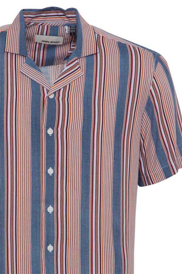 Button-up Viscose Stripe Shirt