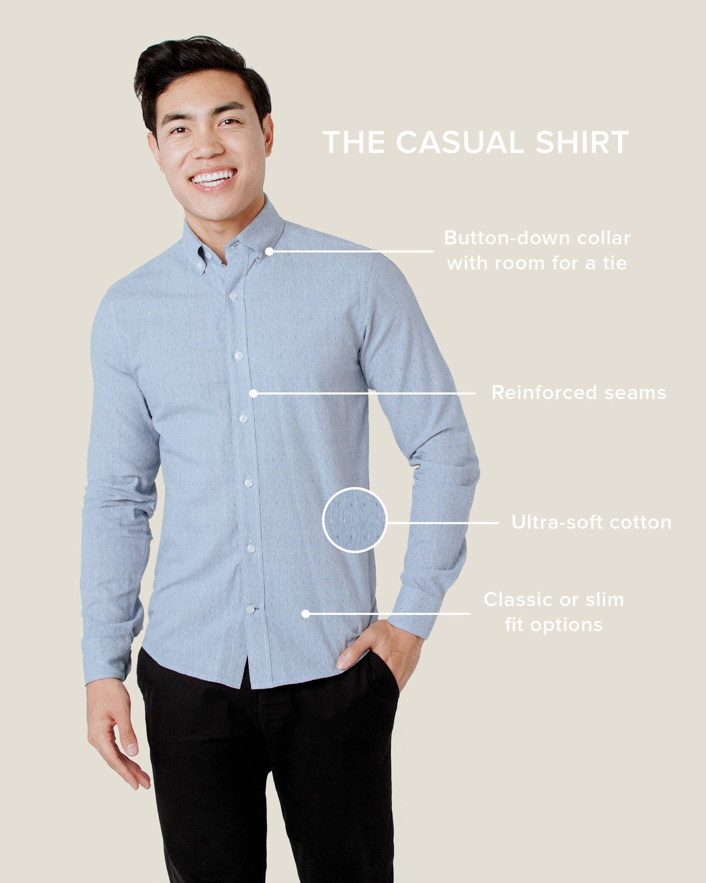 Mason Casual Untuckable Dress Shirt