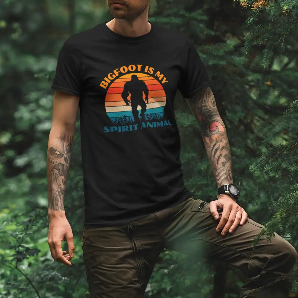 Bigfoot Is My Spirit Animal Man T-Shirt