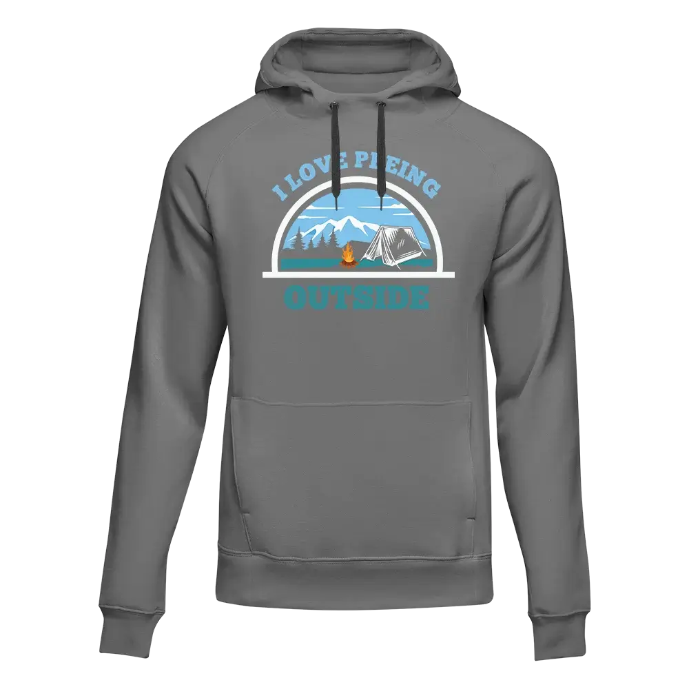 I Love Peeing Outside Men Adult Fleece Hooded Sweatshirt