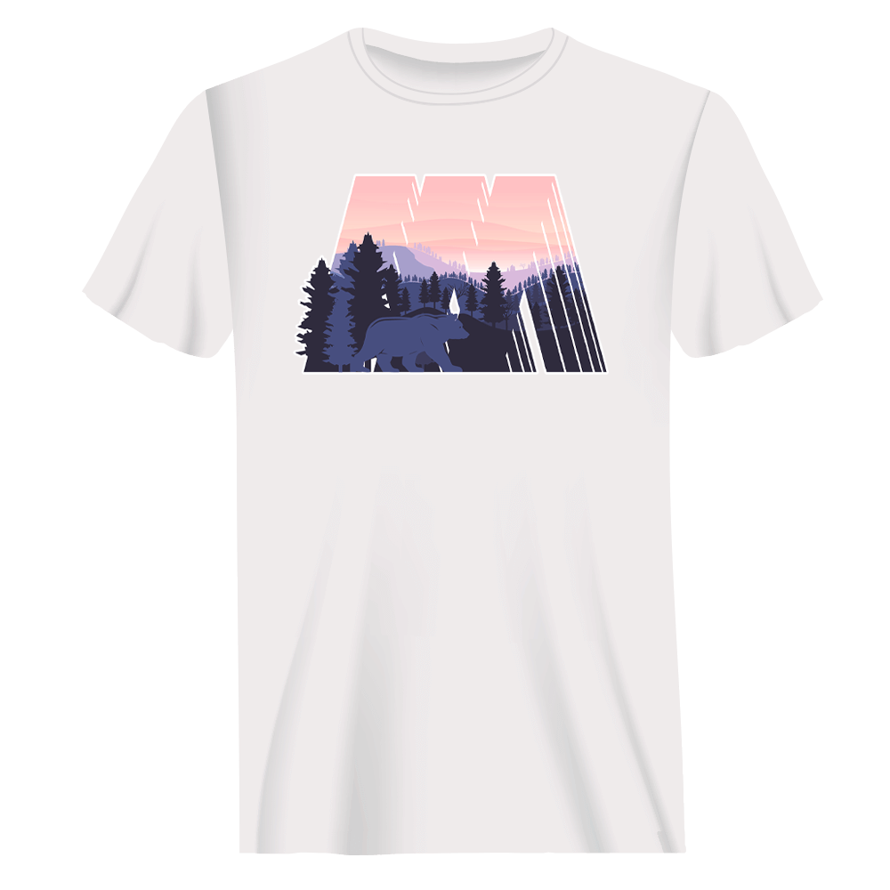 Geometric Camping T-Shirt for Men