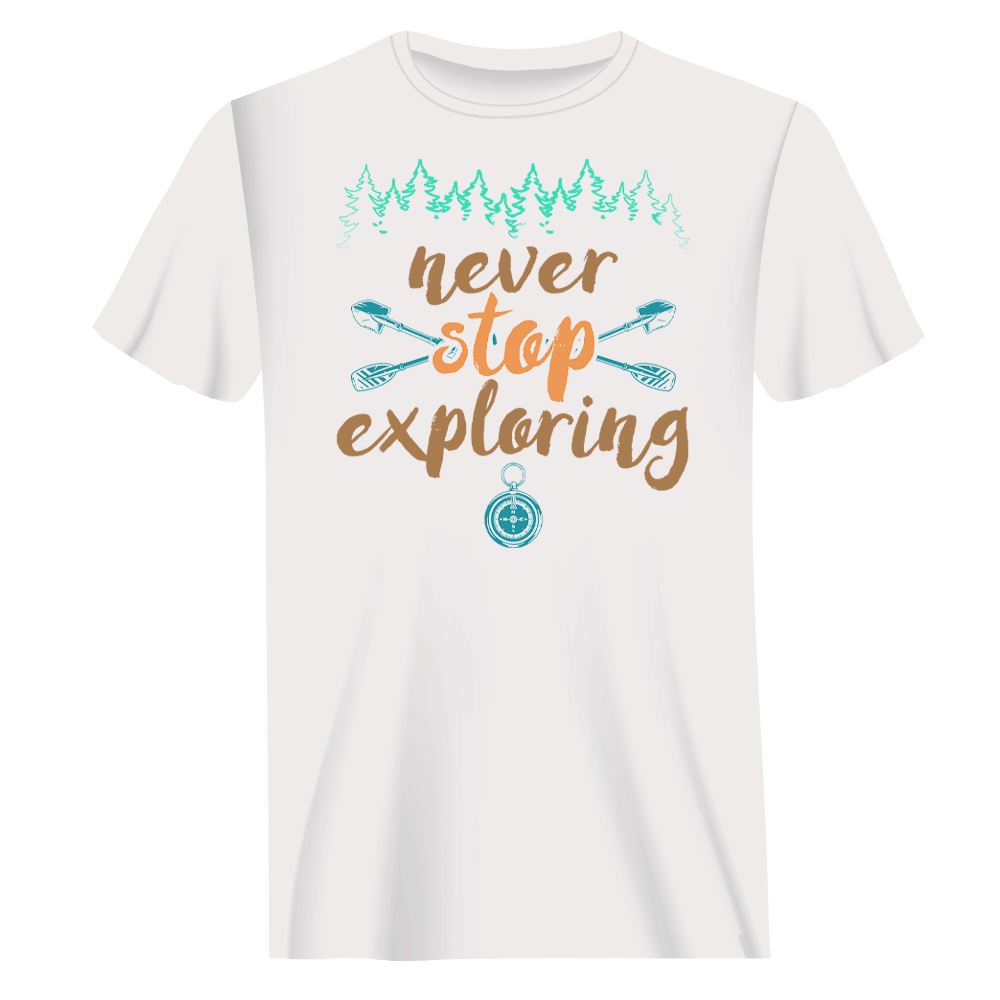 Never Stop Exploring T-Shirt for Men