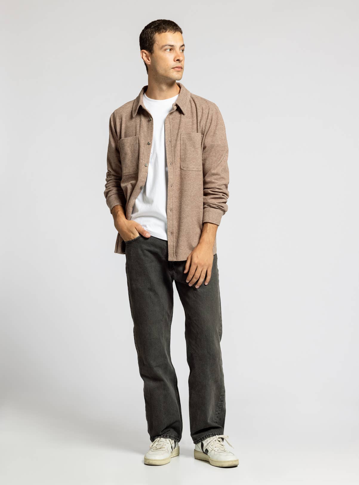 DISCOVERY SHIRT -GREY HEATHER
