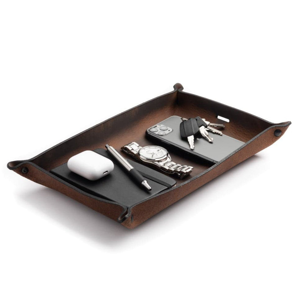 Full Grain Leather Valet Tray / Charging Station