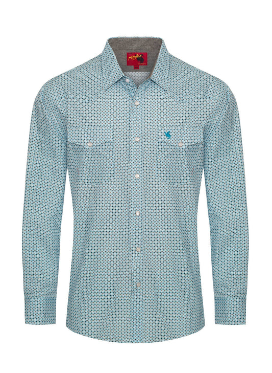 Western Pearl Snap Print Shirt