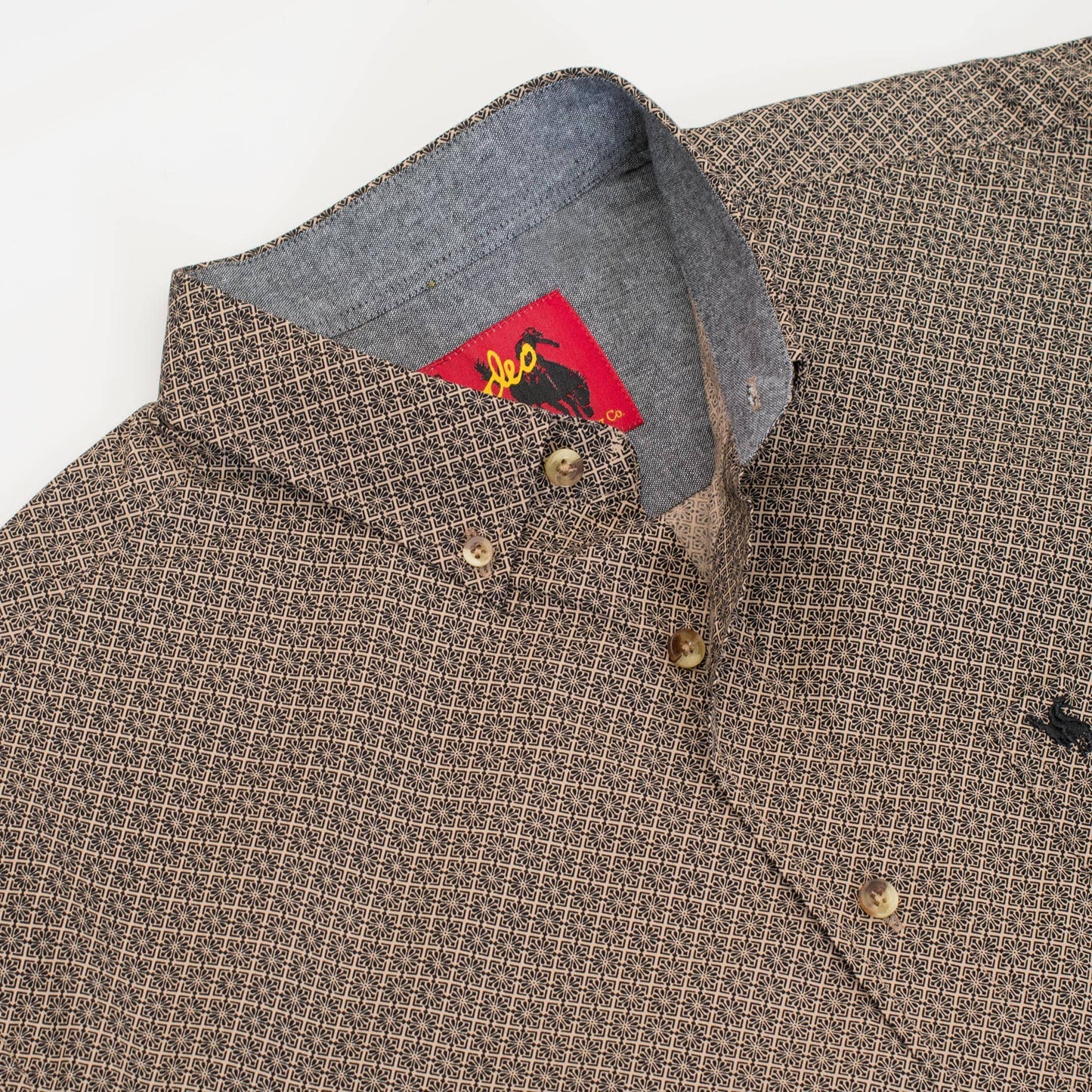 Western long sleeve POPLIN PRINT SHIRT