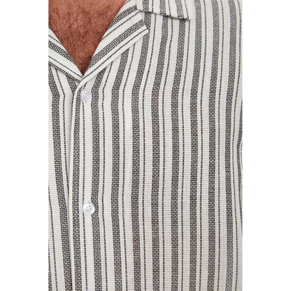 Textured Stripe Resort Shirt