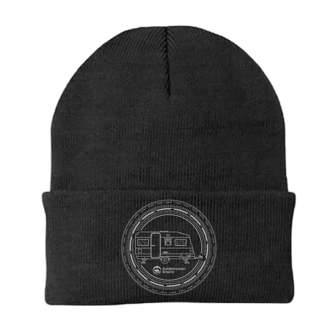 Camping Kaleidoscope Embroidered Beanie