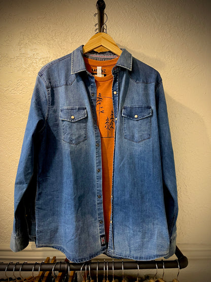 Denim Pearl Snap Shirt