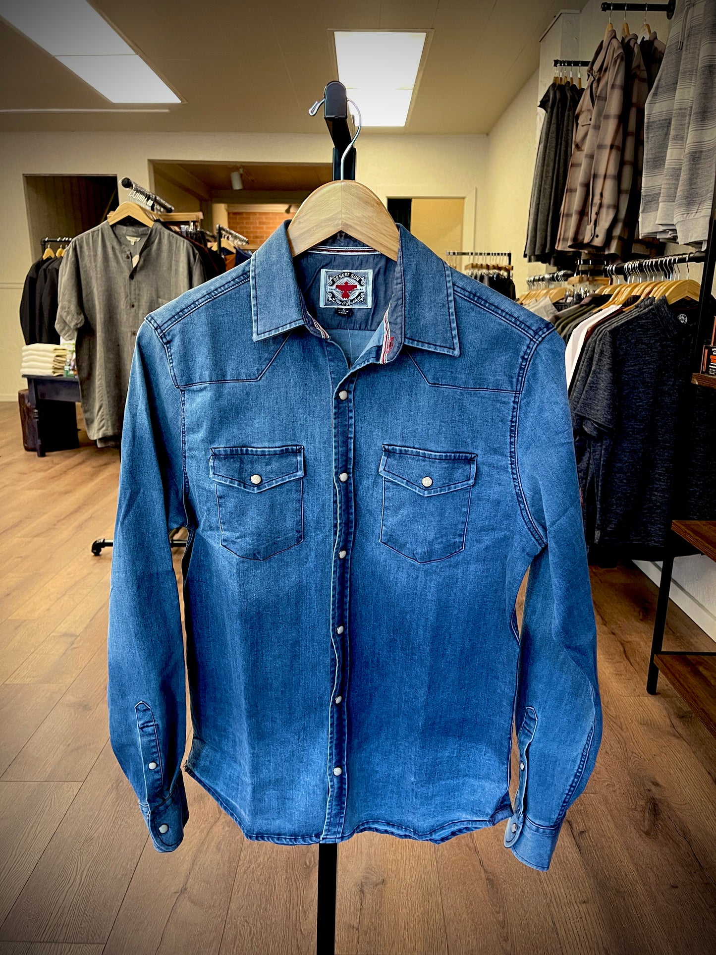 Denim Pearl Snap Shirt