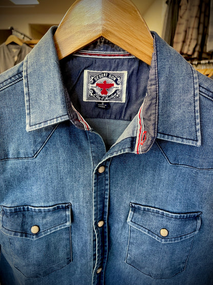 Denim Pearl Snap Shirt