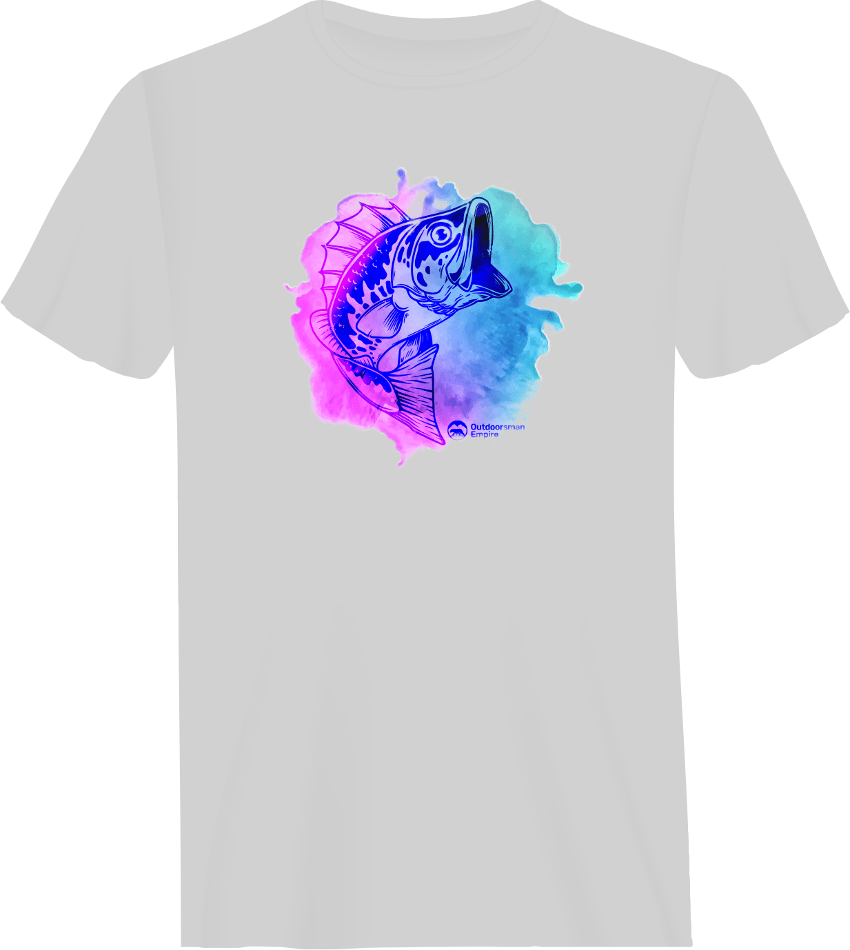 Watercolor Fishing Man T-Shirt
