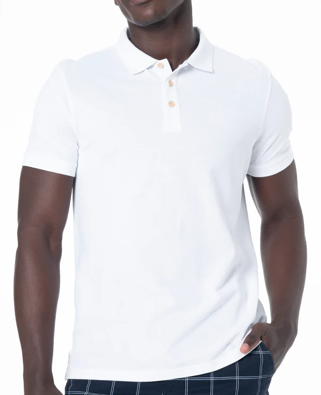 MEN'S S/S 3 BUTTON PIQUE POLO