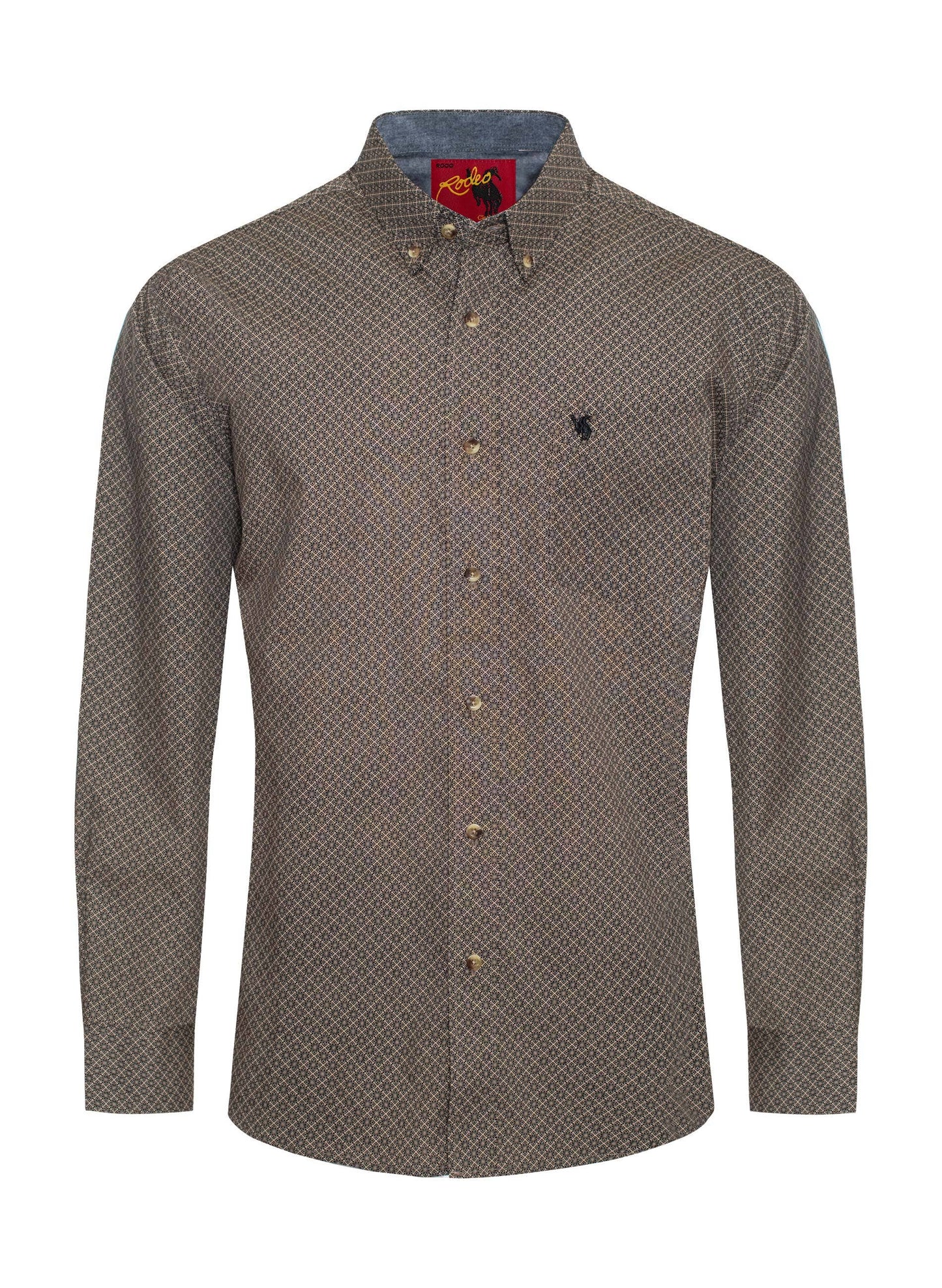 Western long sleeve POPLIN PRINT SHIRT