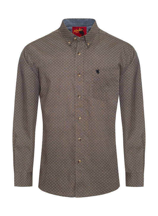Western long sleeve POPLIN PRINT SHIRT