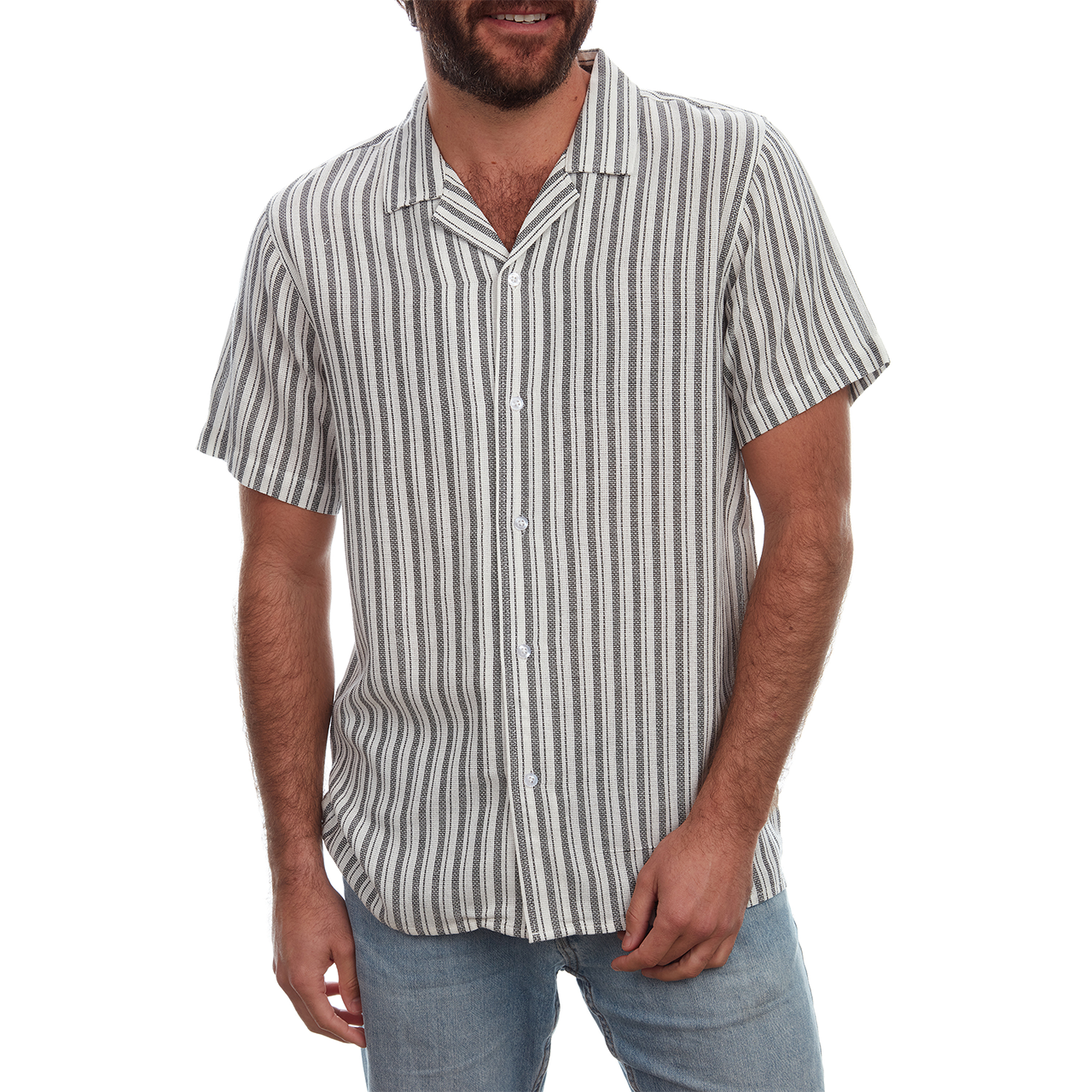 Textured Stripe Resort Shirt