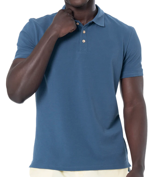 MEN'S S/S 3 BUTTON PIQUE POLO