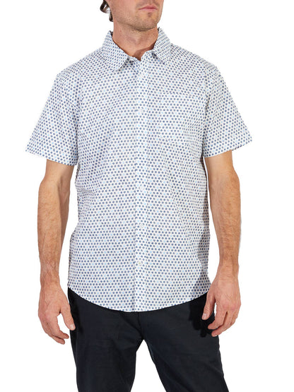 MEN'S GEOMETRIC PRINT S/S SHIRT