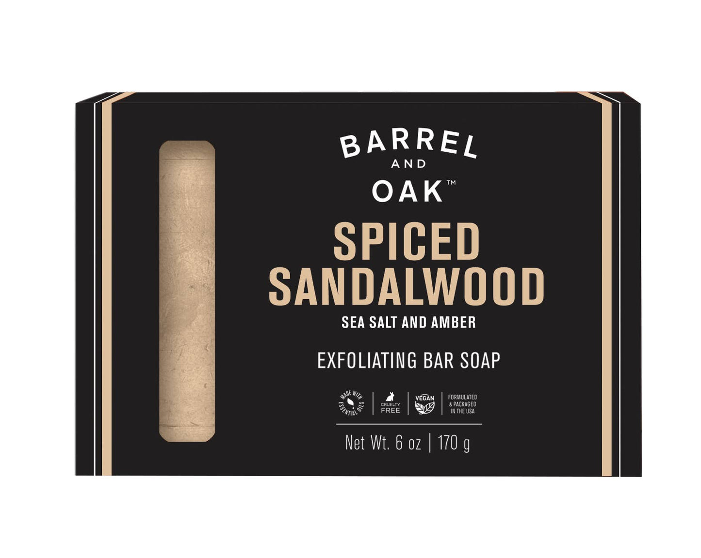 Exfoliating Bar Soap - Spiced Sandalwood 6 oz